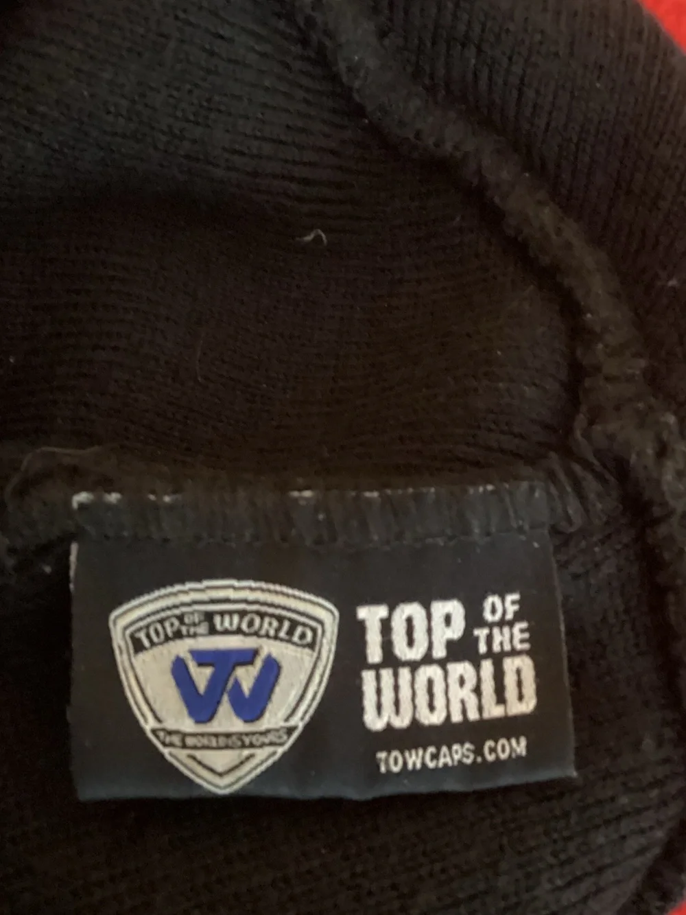 Top of the World Black Beanie with Yellow 'I' Patch